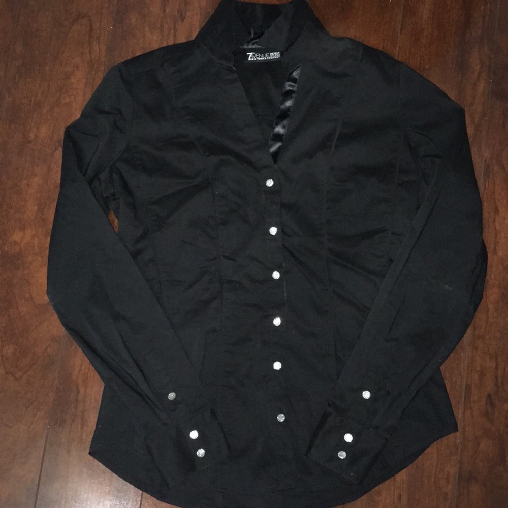 Black button down shirt